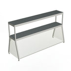Thumbnail image #1 for Duke Manufacturing 956-460-4D Double-Deck Stainless Steel Serving Overshelf with Tempered Glass Guard and Acrylic End Guards