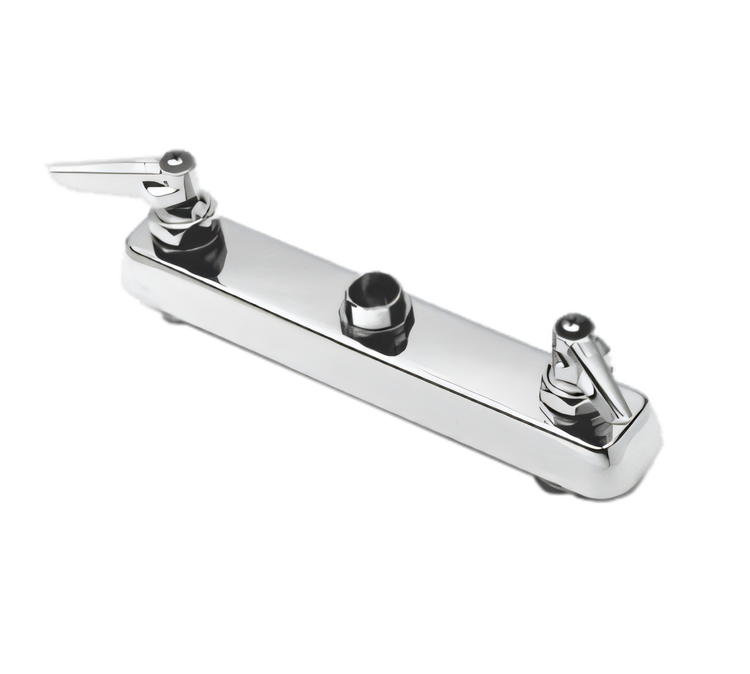 Product image #1 for T&S Brass B-1120-LNM Low-Lead 8-Inch Center Deck-Mount Workboard Mixing Faucet, Less Nozzle
