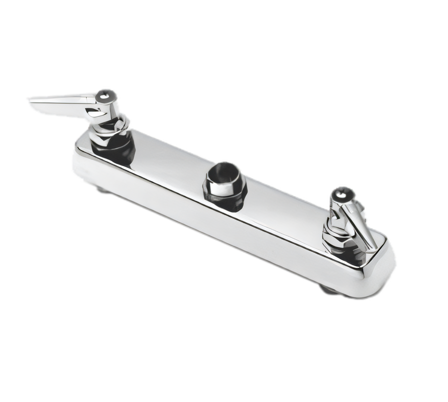 Product image #1 for T&S Brass B-1120-LNM Low-Lead 8-Inch Center Deck-Mount Workboard Mixing Faucet, Less Nozzle