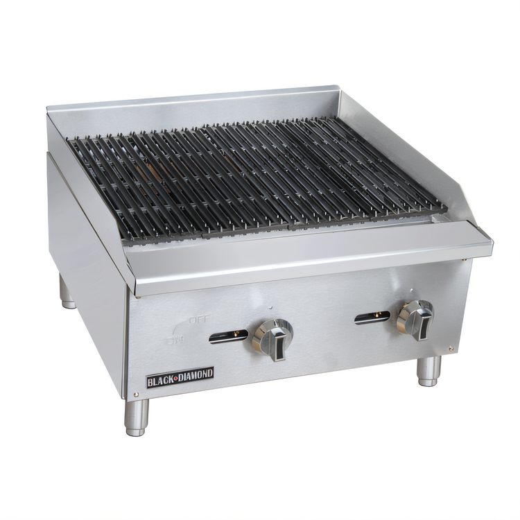 Product image #1 for Black Diamond 24-Inch Countertop Radiant Gas Charbroiler, Natural Gas, 60,000 BTU