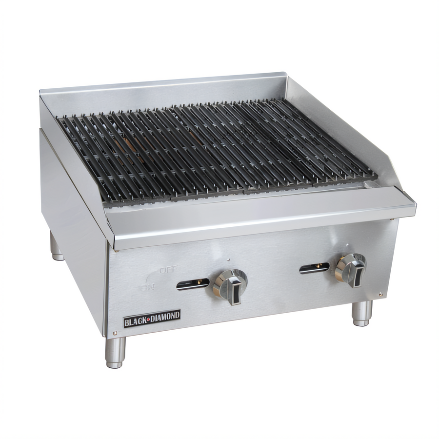 Product image #1 for Black Diamond 24-Inch Countertop Radiant Gas Charbroiler, Natural Gas, 60,000 BTU