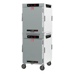 Thumbnail image #1 for Metro HotBlox™ HBCW16-DS-M Dual-Cavity Mobile Heated Holding Cabinet, 16 Full-Size Pan Capacity, Digital Touchscreen, Solid Door