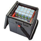 Thumbnail image #1 for Cambro Cam GoBox® EPPMBWSTSW110 Insulated Milk Box, 10.7 gal., Top Load, Holds (1) 13" x 13" Milk Crate, Black