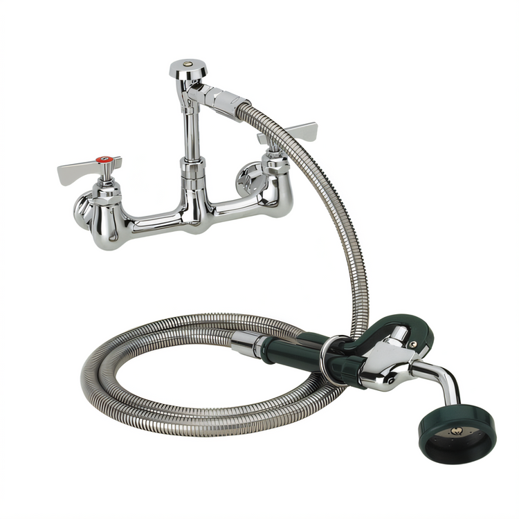 Product image #1 for Krowne Royal Series Low-Lead 8-Inch Center Wall-Mount Utility Spray Assembly with 72-Inch Hose
