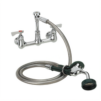 Krowne Royal Series Low-Lead 8-Inch Center Wall-Mount Utility Spray Assembly with 72-Inch Hose