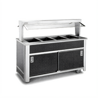 Atlas Metal BLH-6-BU Mobile 6-Well Electric Buffet Style Hot Food Serving Counter