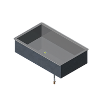 Vollrath 36453 5-Pan Drop-In Non-Refrigerated Ice-Cooled Cold Pan, 68 x 26 Inches