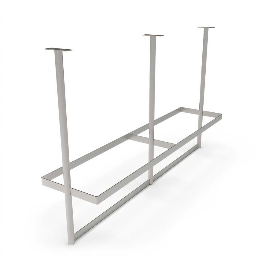 Product image #1 for John Boos Square Ceiling-Mounted Stainless Steel Pot Rack with 27 Double Hooks