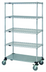 Thumbnail image #1 for Quantum Mobile Wire Shelving Cart — 60 Inches W x 18 Inches D x 69 Inches H, Chrome Plated, 5 Shelves, 5-Inch Casters (2 Locking)