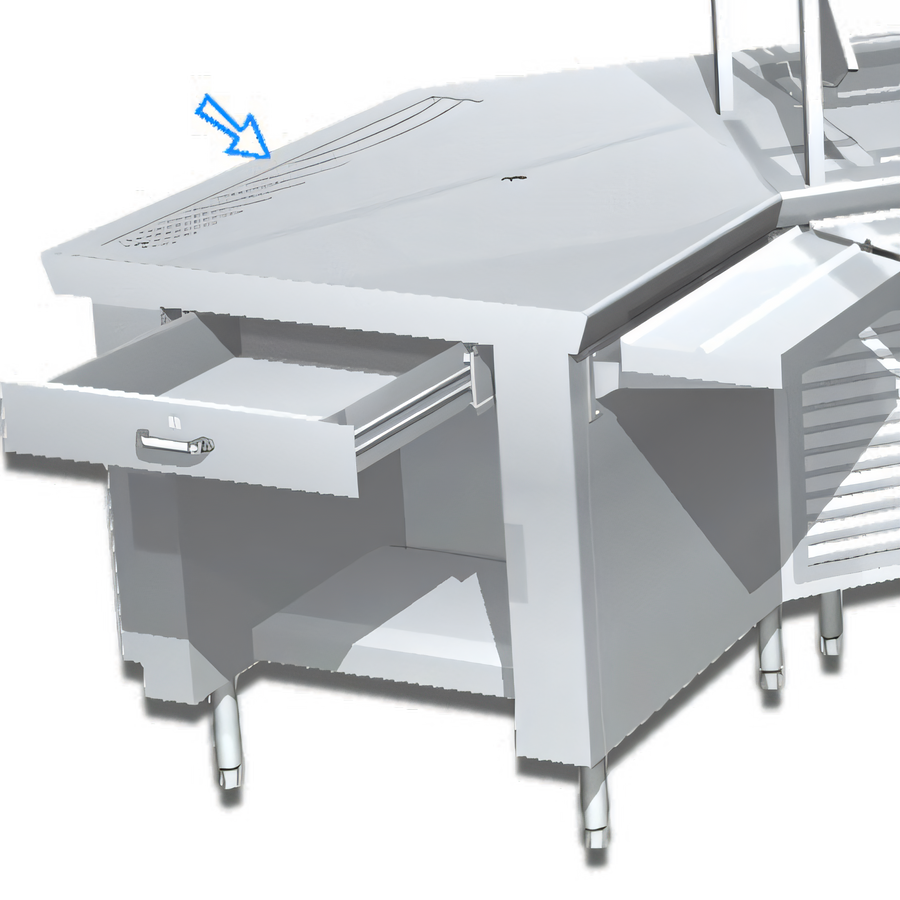 Product image #1 for La Rosa 304 Stainless Steel Urn Trough, Minimum 3-Foot Length, Per Linear Foot