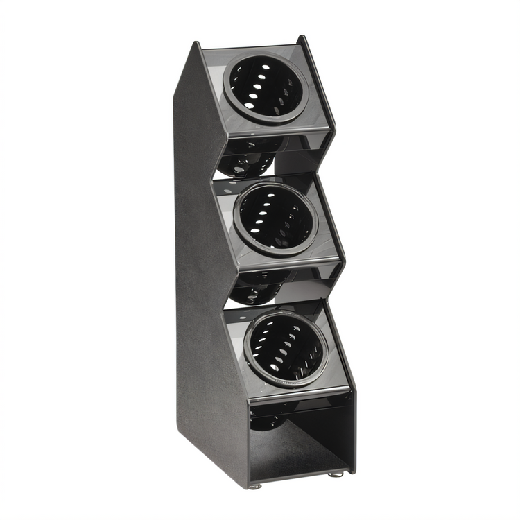 Product image #1 for Vollrath Vertical Countertop Flatware Holder, 3 Compartments, Includes 3 Cylinders