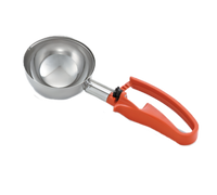 Vollrath #4 8 oz Standard Length Disher with Orange Ergonomic Handle