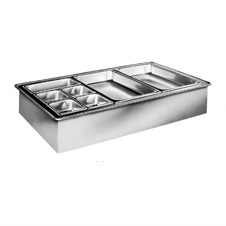 Product image #1 for Atlas Metal 1-Pan Drop-In Iced Cold Food Well with Stainless Steel Inner Liner