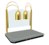 Thumbnail image #1 for Hatco Decorative Freestanding Carving Station with Heated Stone Base, 2 Heat Lamps, Sneeze Guard, and 36 x 24 Cutting Board