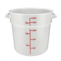Winco PPRC-18W Commercial Food Storage Containers Case of 6