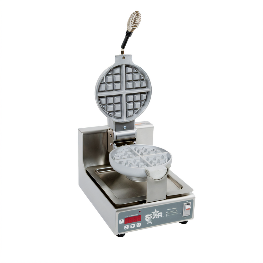 Product image #1 for Star SWBB Countertop Single Round Belgian Waffle Baker, 7-Inch Round Grid, Digital Controls
