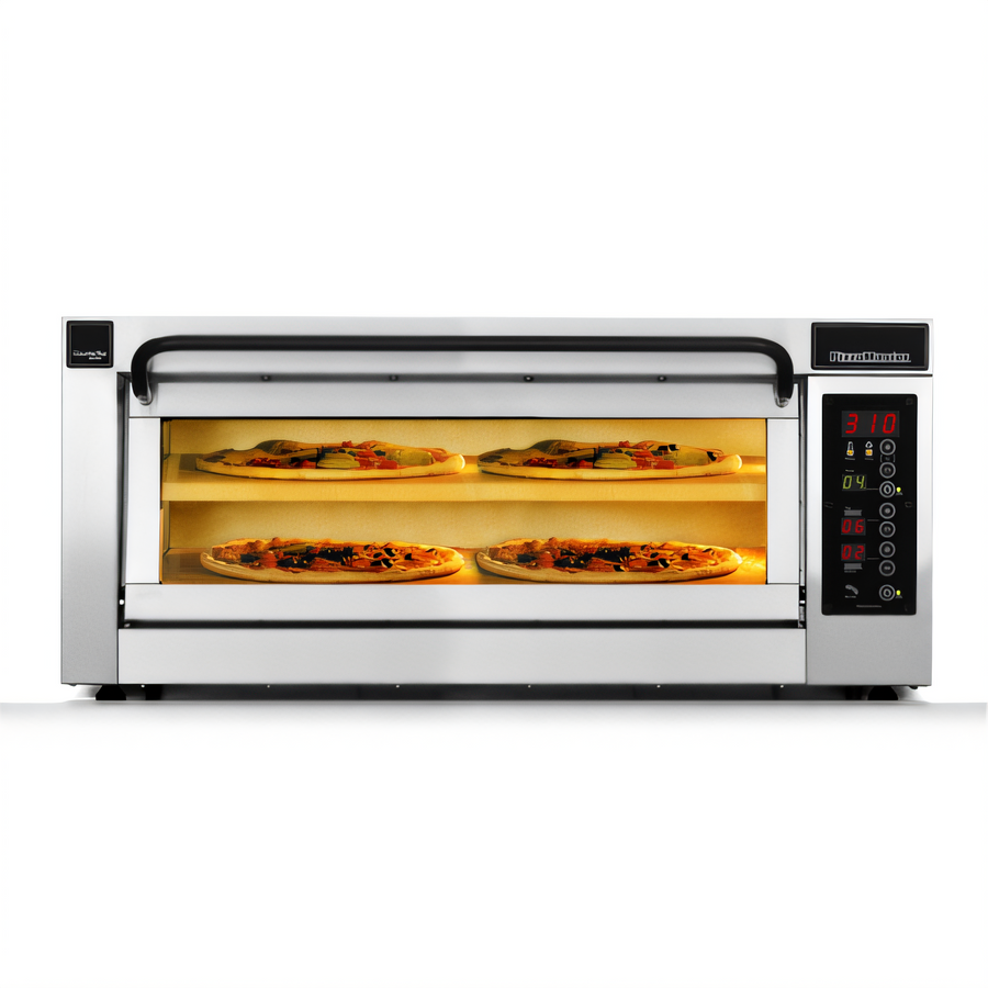 Product image #1 for PizzaMaster Double-Wide Countertop Electric Stone Hearth Pizza Oven, 1 Chamber, 2 Stones