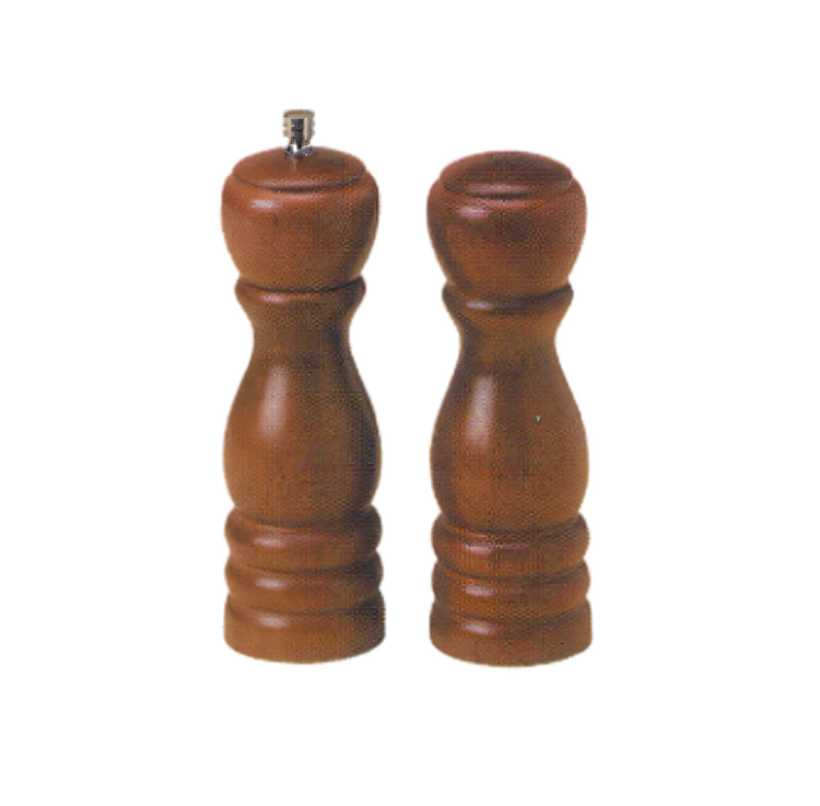 Product image #1 for American Metalcraft 6-Inch Mahogany Wood Salt & Pepper Mill/Shaker Set