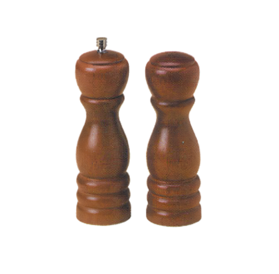 Product image #1 for American Metalcraft 6-Inch Mahogany Wood Salt & Pepper Mill/Shaker Set