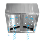 Thumbnail image #1 for John Boos C2HB-42-2-X 42 x 42 x 25 Inch Ventless Condensate Hood, Ceiling Mount, Stainless Steel, Without Exhaust Collar