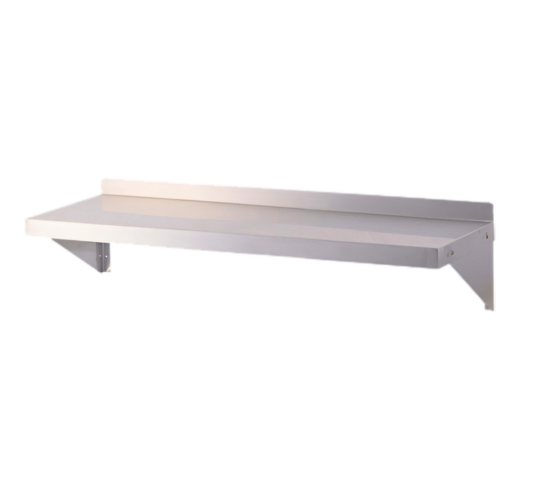 Product image #1 for Turbo Air TSWS-1260 Wall-Mounted 304 Stainless Steel Shelf with 2-Inch Rear Up-Turn, 60 x 12 Inches