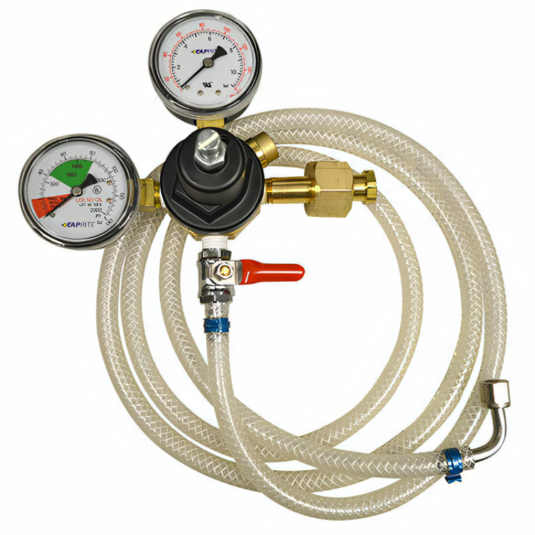 Product image #1 for BUNN Primary CO2 Regulator Kit with Double Gauge Regulator and 6-Foot Line Assembly