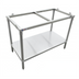 Thumbnail image #1 for Omcan Stainless Steel Poly-Top Work Table Frame with Undershelf, Without Backsplash, 48 x 30 x 36 Inches