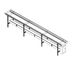 Thumbnail image #1 for Dinex DXIESSW20 20-Foot Non-Powered Stainless Steel Skate Wheel Tray Make-Up Conveyor