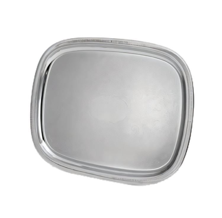 Product image #1 for Elegant Reflections™ Oblong Stainless Steel Serving Tray, 23-1/2 x 18-1/2 Inch, Mirror Finish, NSF