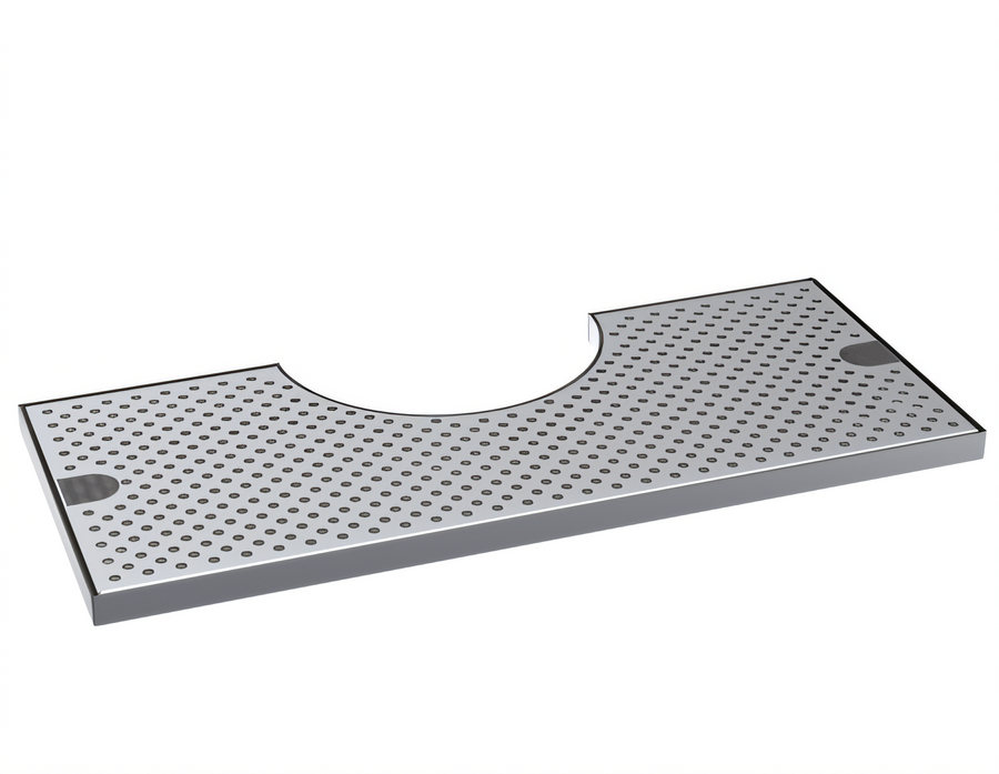 Product image #1 for Krowne 21-Inch x 10-Inch Brushed Stainless Steel Drip Tray with Notch for Beverage Tower