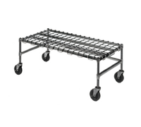 Mobile Chrome Wire Dunnage Rack, 36 x 24 x 14 Inches, 800 lb Capacity