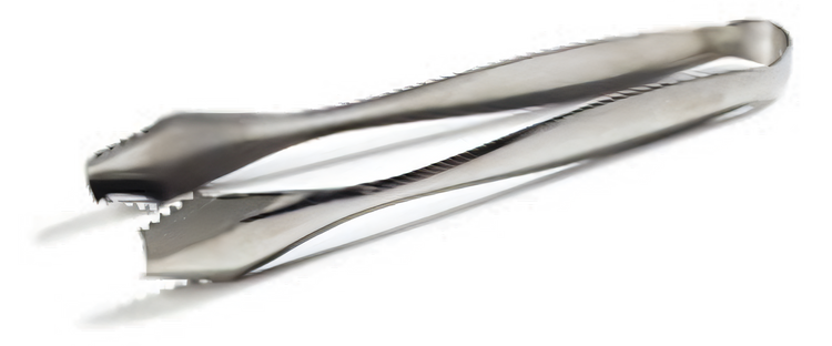Product image #1 for Carlisle 7-Inch One-Piece Ice Tongs, 18/8 Stainless Steel, Mirror-Polished