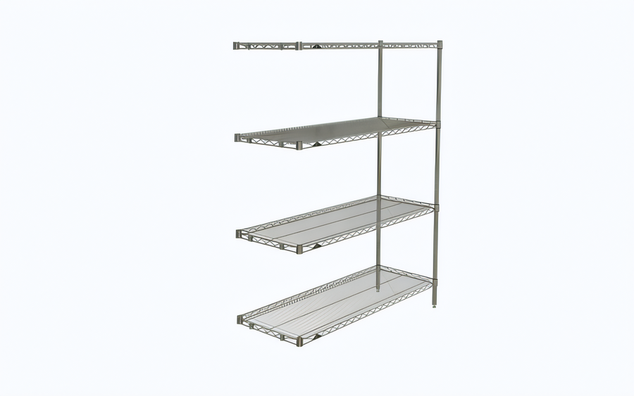 Product image #1 for Metro Super Erecta 48"W x 18"D x 63"H Chrome Plated Add-On Wire Shelving Unit