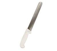 Crestware 10-Inch Plain Slicer Knife with White Polypropylene Handle