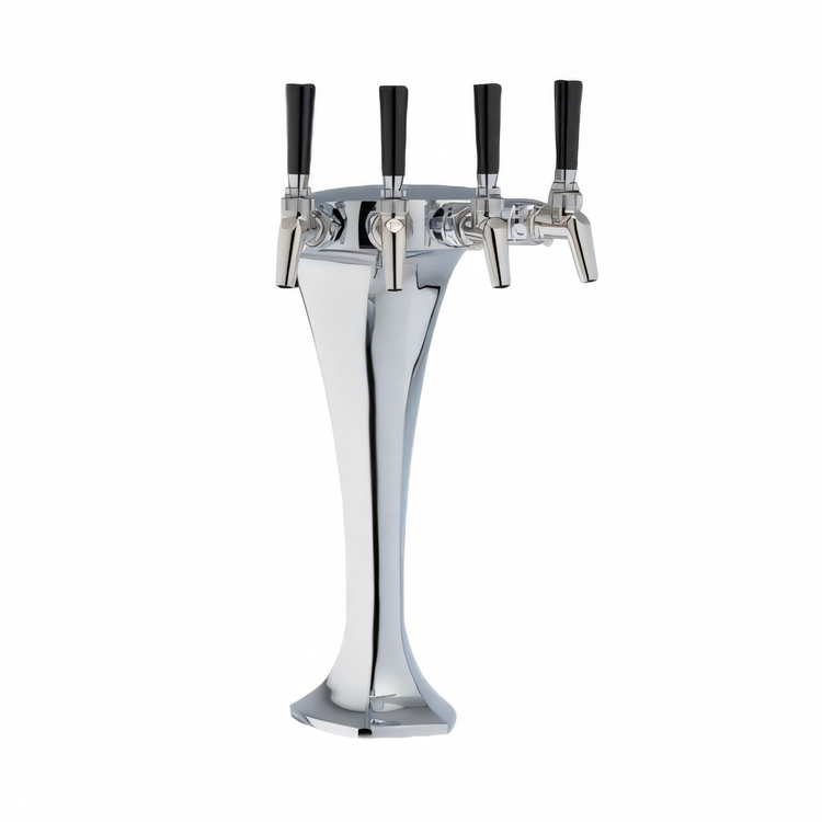 Product image #1 for Perlick Cobra Glycol-Cooled 4-Faucet Countertop Draft Beer Tower, Polished Chrome