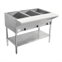 BevLes 44-Inch 3-Well Electric Dry Heat Steam Table