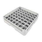 Thumbnail image #1 for Crestware RBC49 49-Compartment Gray Dishwasher Rack Base with Full-Height Dividers Case of 6