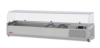 Turbo Air E-Line Countertop Salad Prep Table with Clear Hood, 48-3/8 Inch, 5 GN 1/4 Pan Capacity