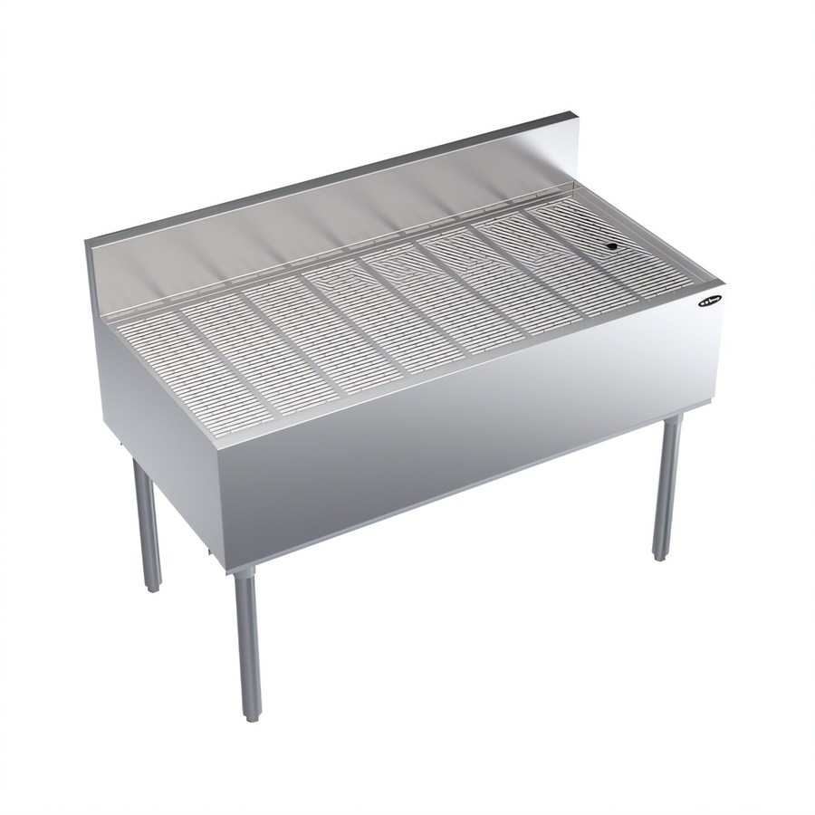 Product image #1 for Krowne Royal Series Free-Standing Underbar Drainboard, 48W x 24D, Stainless Steel, 6-Inch Splash