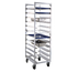 Thumbnail image #1 for Mobile Universal Wide Angle Pan Rack, Open Frame, 12 Pair, 5-Inch Centers, Aluminum