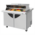 Thumbnail image #1 for Turbo Air Super Deluxe 48 1/4-Inch Two-Section Sandwich/Salad Mega Top Prep Table with Dual-Sided Lids