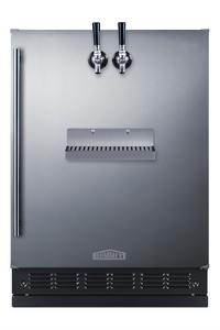Summit Appliance 24-Inch Wide Front Tap Built-In Cold Brew Coffee Kegerator, Dual Tap, 5.3 Cu. Ft.