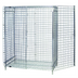 Thumbnail image #1 for Quantum Stationary Wire Security Cage with Panel Doors, 60W x 21D x 63H, Chrome Plated Finish