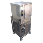Thumbnail image #1 for AccuTemp Evolution P61201E060 DBL Two-Compartment Boiler-Free Convection Steamer, Propane, 12-Pan, with Stand