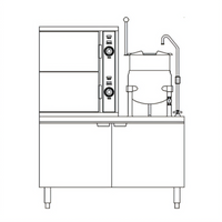 Crown GCX-2-6 Two-Compartment Gas Convection Steamer with 6 Gallon Kettle