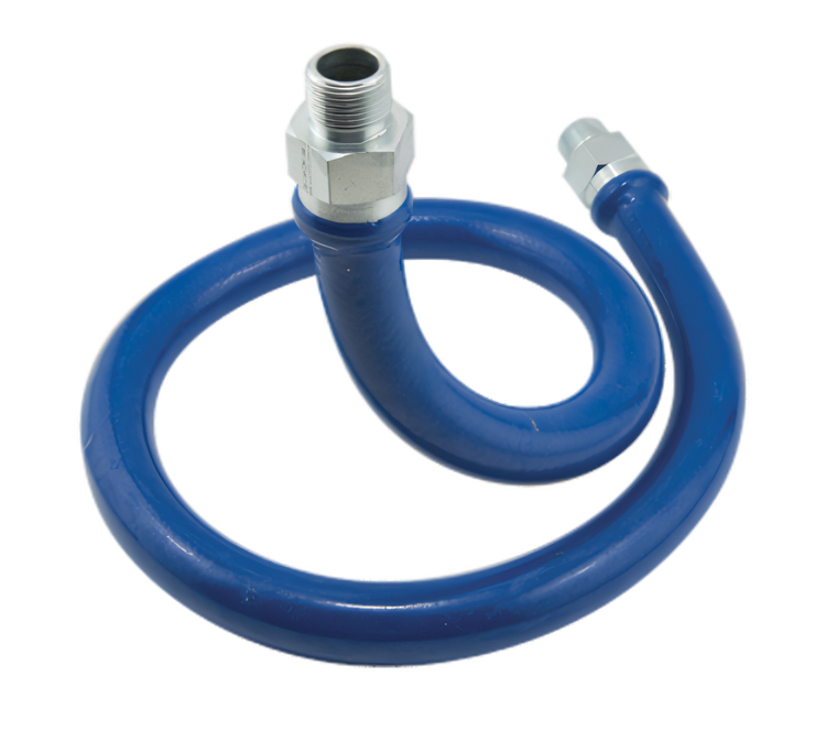 Product image #1 for Dormont Blue Hose 36-Inch Moveable Gas Connector Hose, 1-Inch ID, Stainless Steel Braid