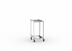 Thumbnail image #1 for RATIONAL Transport Trolley for Mobile Oven and Plate Racks, Fixed 39-Inch Height, for iCombi 6/10 Half-Size