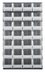 Thumbnail image #1 for Quantum Wall-Mounted Louvered Panel Starter Unit with 28 Clear Bins