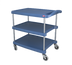 Thumbnail image #1 for Metro myCart Series 3-Shelf Polymer Utility Cart, Blue Microban, Open Base