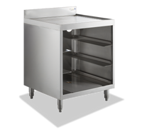 Steel Works Stainless SWGRSU-2124-CT Underbar Glass Storage Unit with Drainboard Top